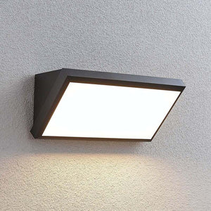 B-Ware Lindby Außenwandleuchte Abby LED Sensor Gartenlampe IP65 dunkelgrau 1350 Lumen
