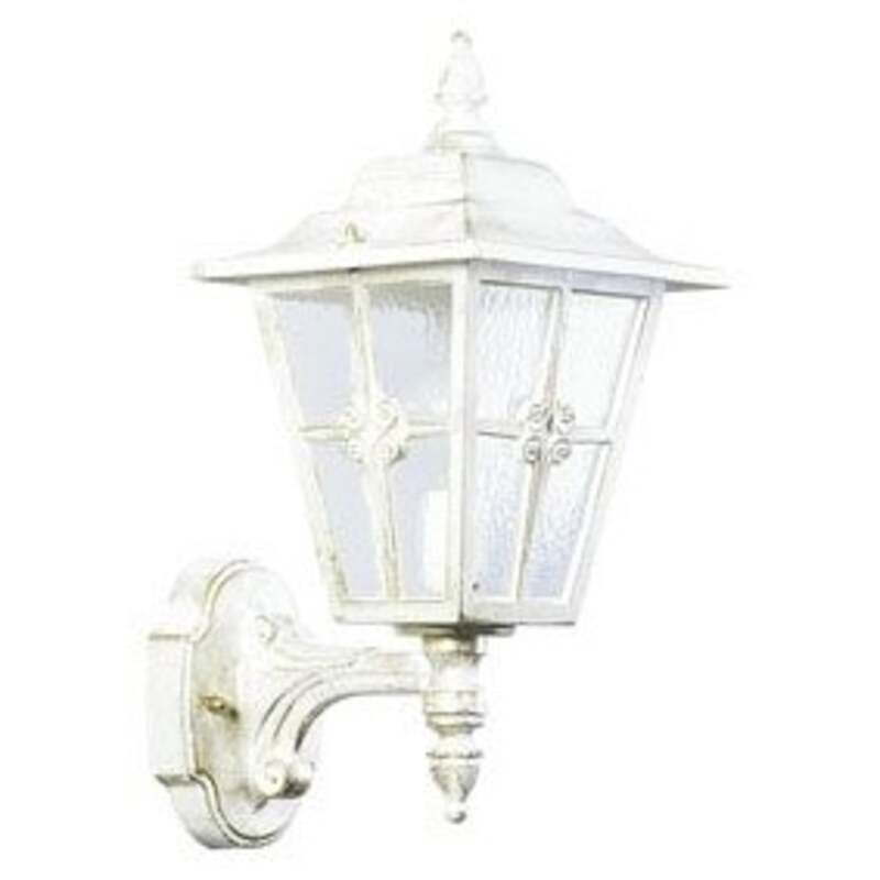 Albert Leuchten Außenwandleuchte Wandlampe Laterne Kathedralglas weiß E27 LED - 4007235718041