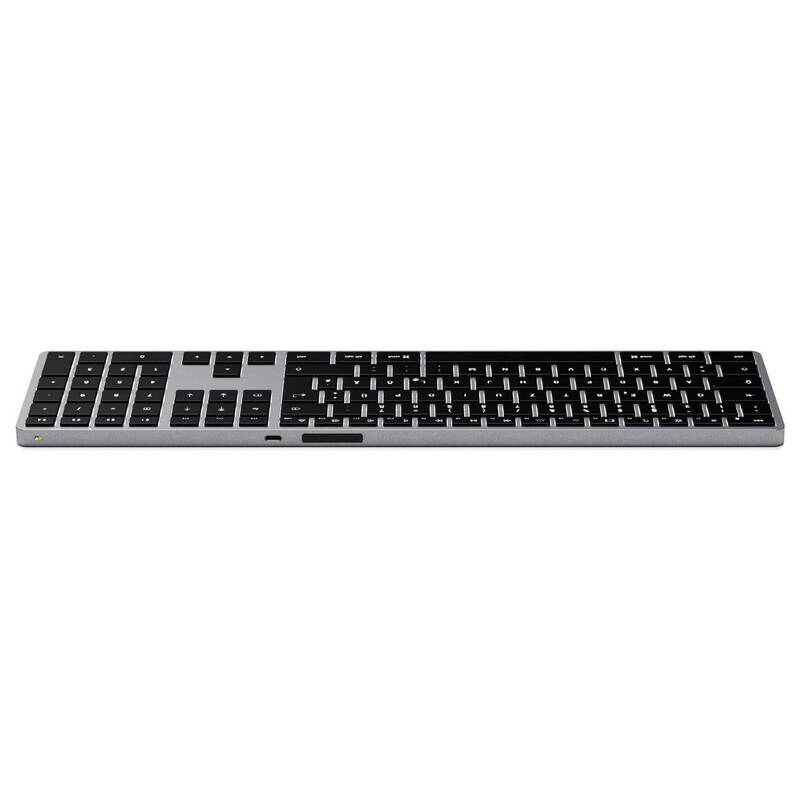 Satechi Tastatur Keyboard Slim X3 Bluetooth QWERTZ Anthrazit mit Beleuchtung - 0879961009618