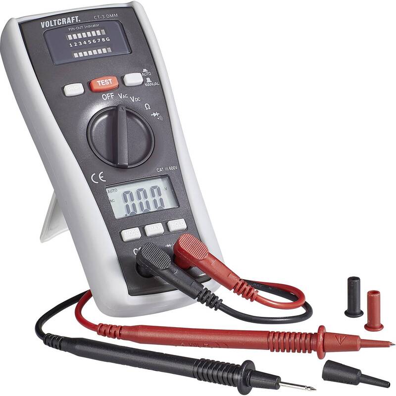 Voltcraft CT-3 DMM Multimeter mit Kabeltester Kabel Prüfgerät Messtechnik Gerät - 4016138522457