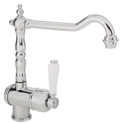 Küchenarmatur Mindelo Messing 2 Rohre Chrom 30cm Höhe 5cm Durchmesser 1,2kg - 4007874116871