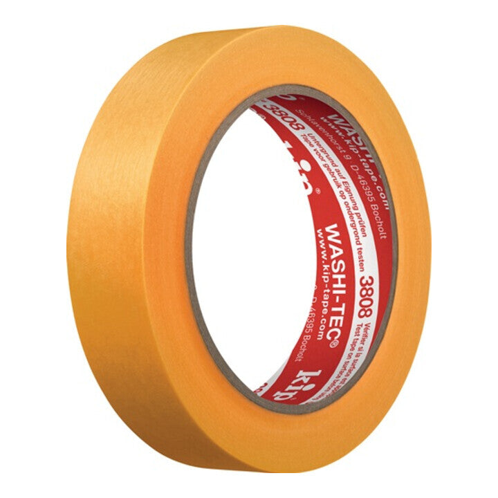 Kip Abdeckband 3808 WASHI-TEC Klebeband gelb 30mm 50m Spezialpapier glatt - 4013142808324