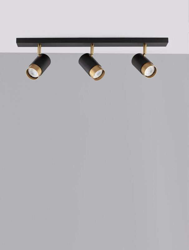 Nova Luce Deckenleuchte Strahler Lampe POGNO GU10 LED 3-fach Schwarz dimmbar - 5212017430854