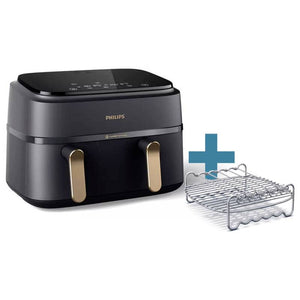 B-Ware Philips Heißluft-Fritteuse Airfryer 3000 Serie 9l 2750W Fritteuse schwarz
