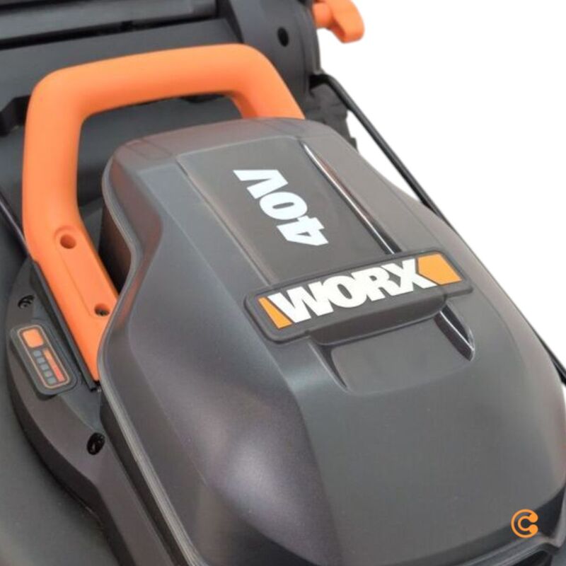 Worx Rasenmäher WG743E Akku Mäher 40cm mit IntelliCut Technologie und Mulcher - 6924328338420