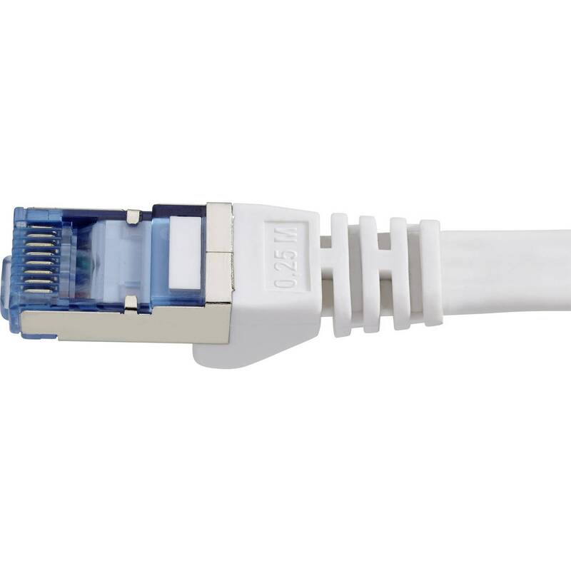 Renkforce Patchkabel CAT 6a U/FTP hochflexibel RJ45 0,25m grau Flammwidrig 1 St. - 4016138997538