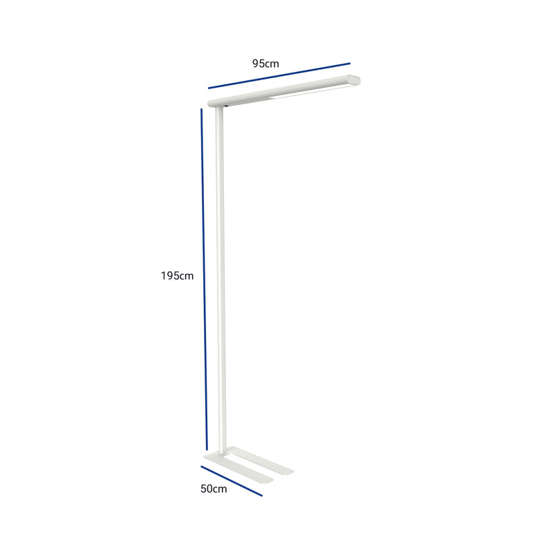 Maul Stehleuchte MAULjet LED Lampe Büroleuchte dimmbar weiß 195cm Höhe 5835 - 4002390081092