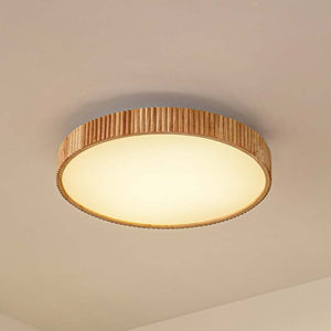 B-Ware Lindby LED-Deckenleuchte Velua 50 cm dimmbar CCT Holz weiß 3600 lm