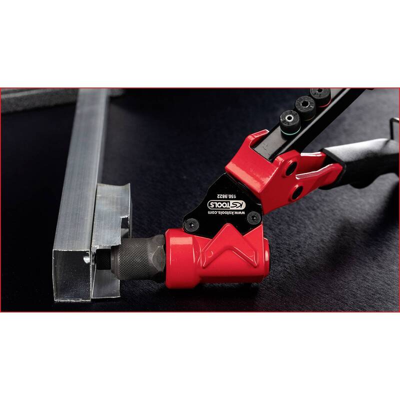 3 in 1 Handnietzangen-Satz drehbar 12-tlg. max. Nietdurchmesser 6,4 mm - 4042146884775