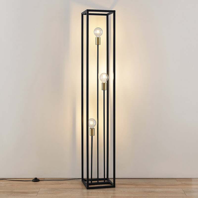 Lindby Stehlampe Stehleuchte Tiliane LED Lampe 3-flammig schwarz 153cm hoch - 4251911708653