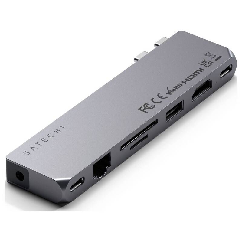 Satechi Dockingstation USB Hub Pro Hub Max Space Gray MacBook Pro Air USB-C - 0810086360314