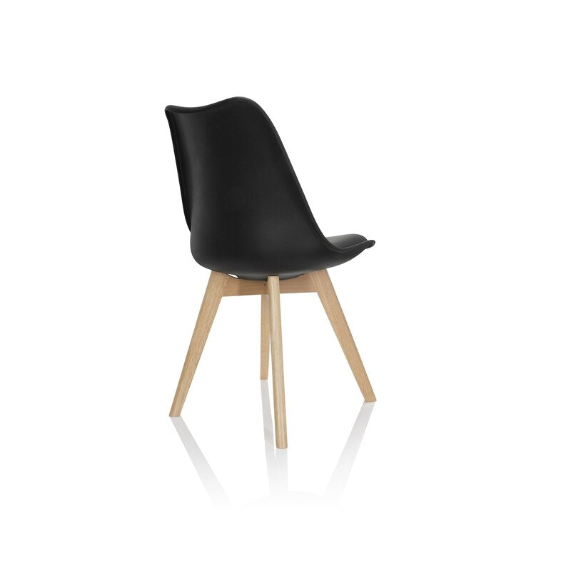 hjh OFFICE Besucherstuhl Schalenstuhl SCANDI Kunststoff schwarz 4er Pack Möbel - 4064323007159