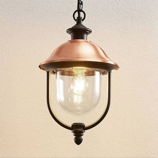 Lindby Außenhängeleuchte Clint LED Gartenlampe Pendelleuchte dimmbar schwarz - 4251096573565