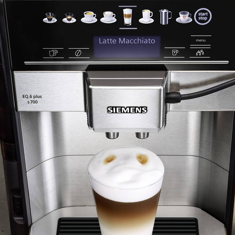 Siemens Hausgeräte Kaffeevollautomat EQ 6 plus S700 Edelstahl 300g 1,7l 1500W - 4242003858851