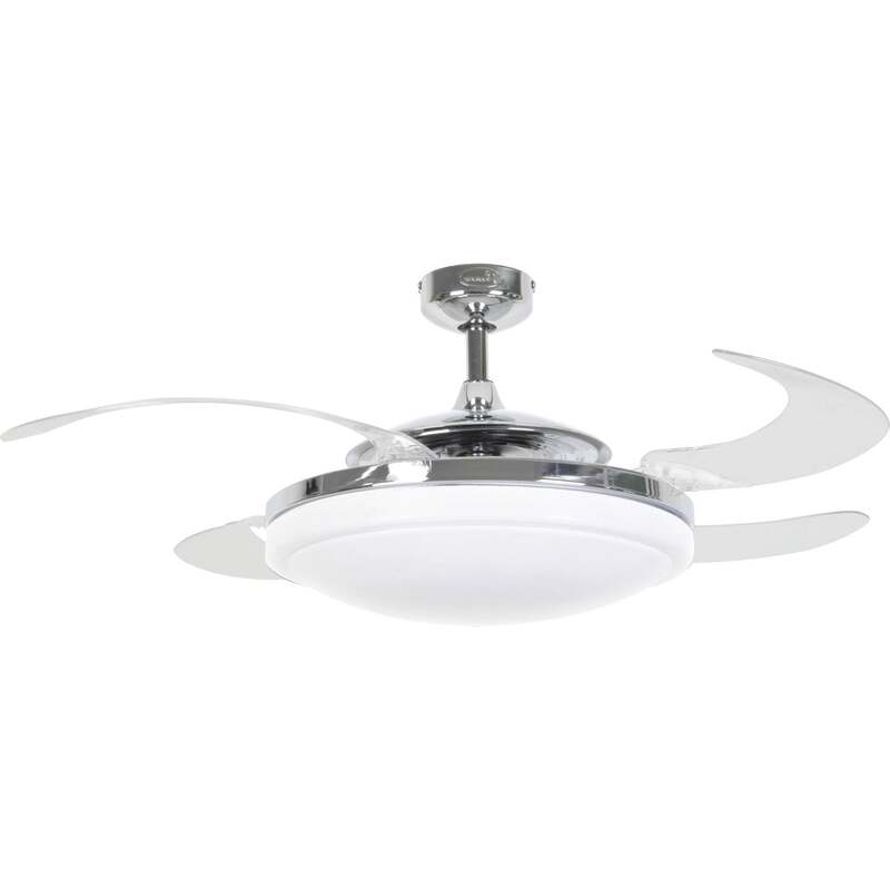 Beacon Lighting Beacon Ceiling Fan Fanaway Evo 2 with Light Chrome Quiet - 9333509085843