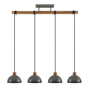 B-Ware Lindby Durbis Hängeleuchte Hängelampe Lampe Leuchte 4-flmg. E27 natur dunkelgrau