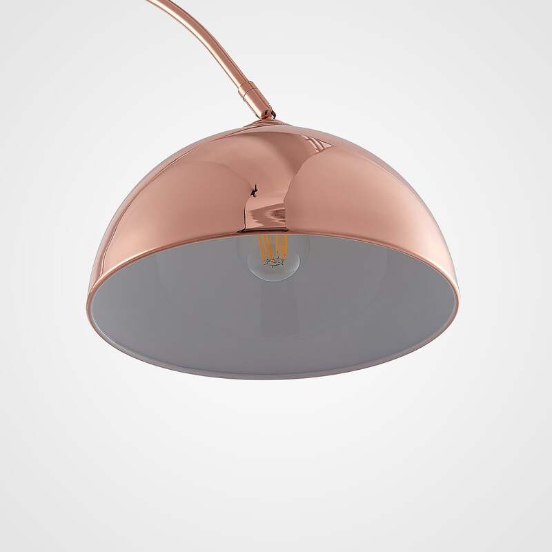 Lindby Stehleuchte Bogenlampe Lennart LED Lampe höhenverstellbar kupfer 183cm - 4251096594423