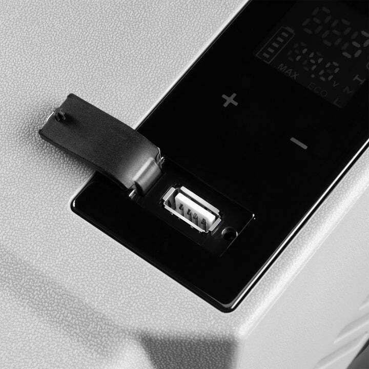 Kompressor Kühlbox Yukon 50l Kühlgerät mit App Steuerung und USB Anschluss grau - 4260565528043