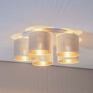 B-Ware Luminex Deckenleuchte Jovin LED 5-flammig dimmbar gold weiß Ø58cm IP20 18cm