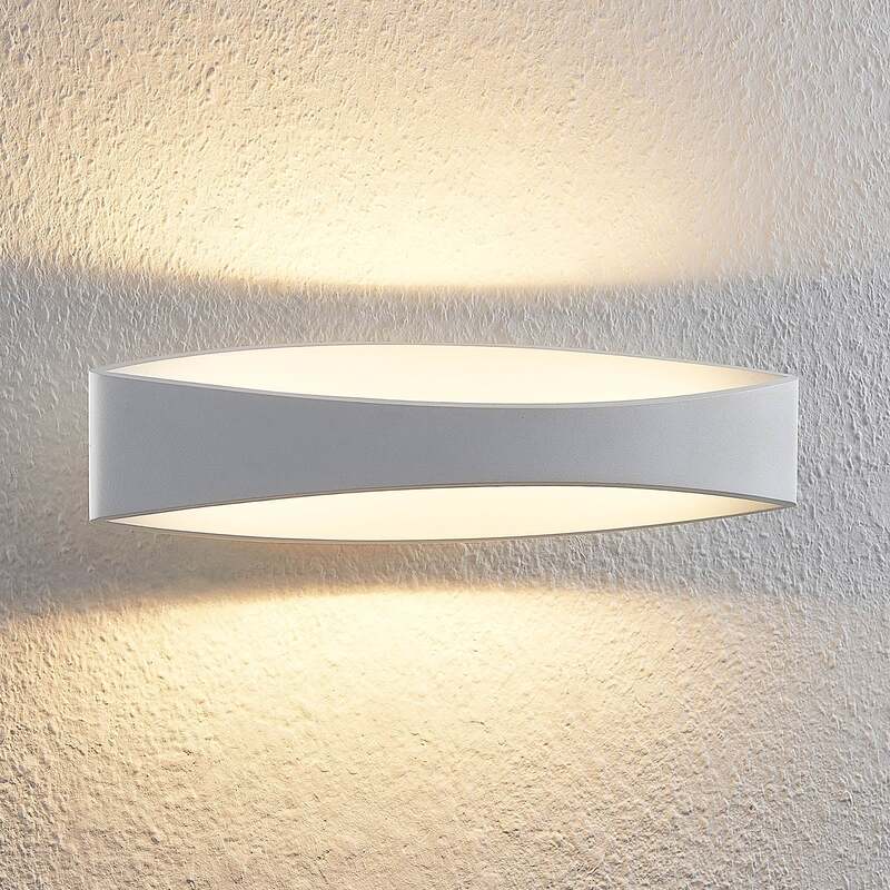 Arcchio Wandleuchte Jelle LED Lampe dimmbar warmweiß 3000K Metall weiß 44x10cm - 4251096592252