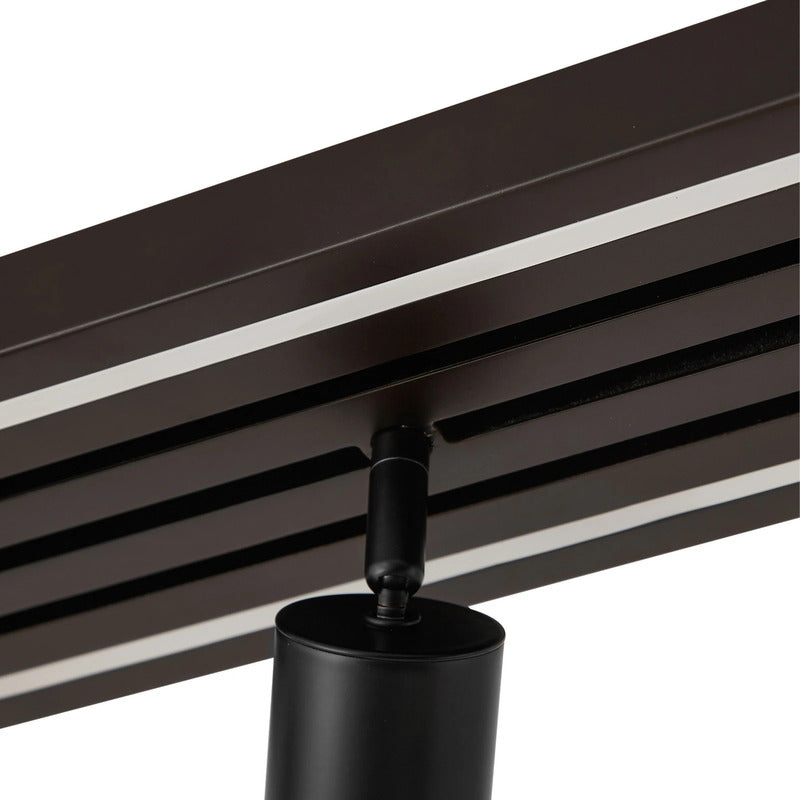 Lucande Deckenstrahler Spot LED Leuchte Holz Schwarz Eiche 3 flammig 70 cm - 4255830901331
