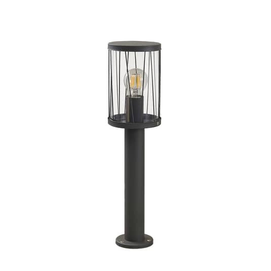 Lindby Yonan Sockelleuchte Außenleuchte Außenlampe Leuchte Lampe rund dunkelgrau - 4251096575934