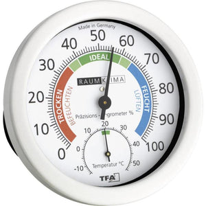 3x B-Ware TFA Tisch Wand Thermo-/Hygrometer Klimakontrolle Innenluftfeuchte Weiß 3 STÜCK