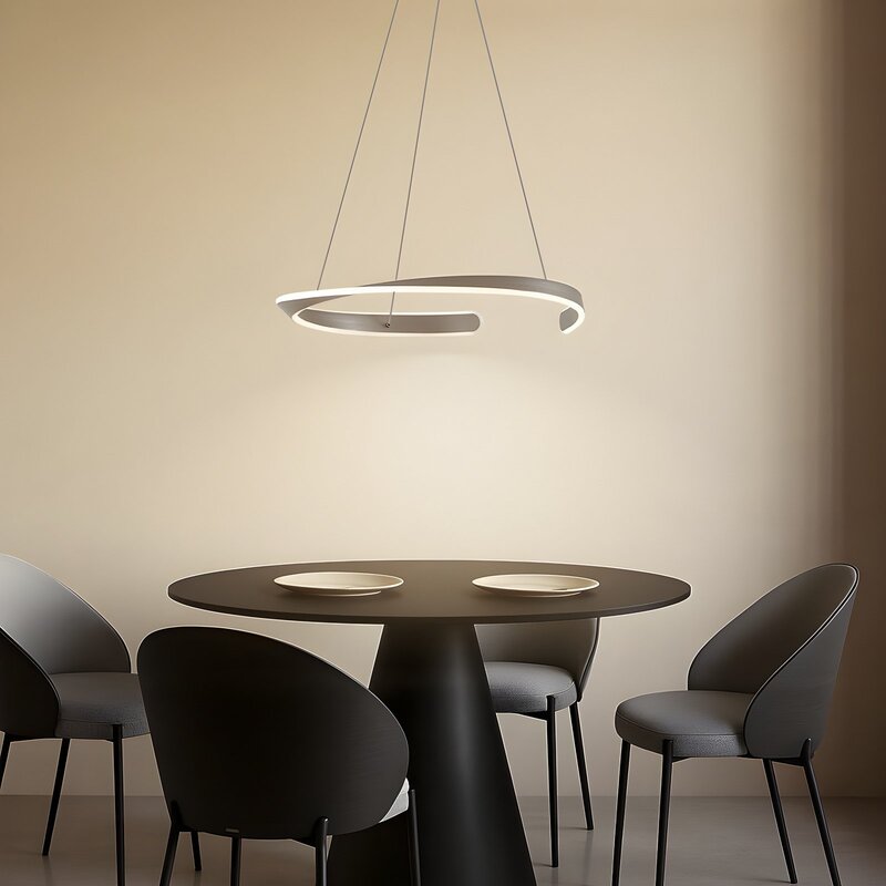 Lucande LED Hängeleuchte Pendelleuchte Eloura silber Metall CCT Ø58cm - 4255830902963