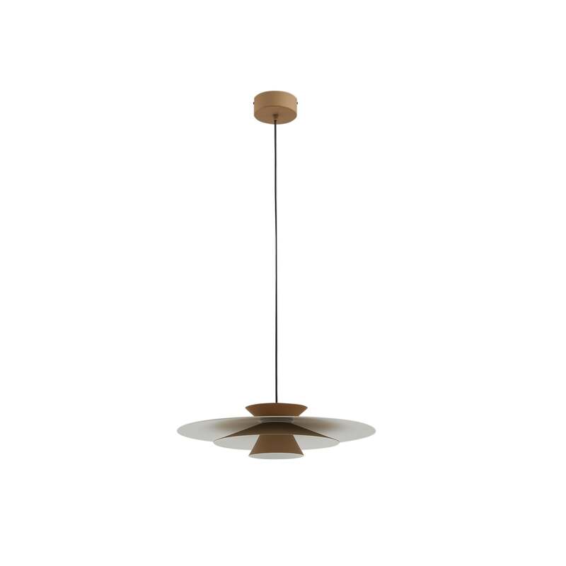 Lucande Pendelleuchte Hängeleuchte LED Livie Aluminium beige weiß matt 50 cm - 4251911794786