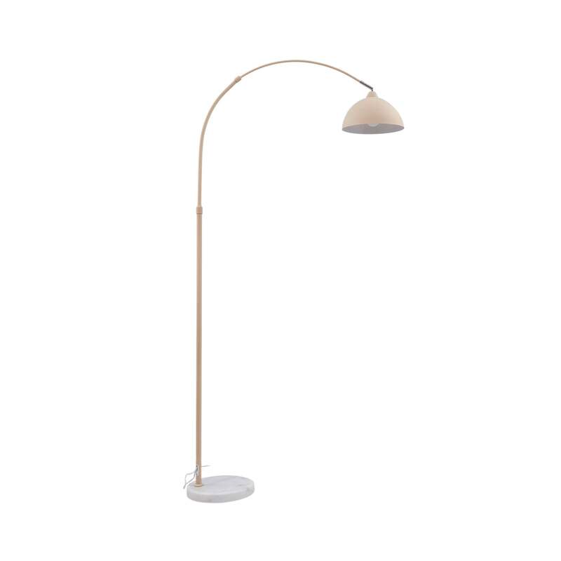Lindby Stehlampe Tonka beige Metall Marmor 180 cm E27 LED Stehleuchte Leuchte - 4251911792751