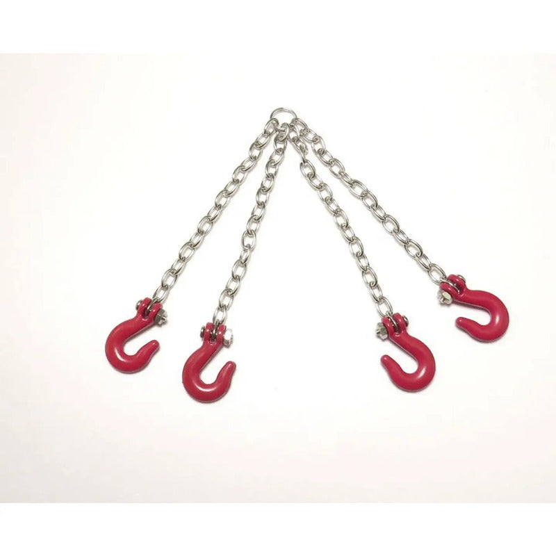 Thicon Models 20122 Anschlagkette Kette mit 4 Metallhaken rot 1 Stück robust - 4260432977936