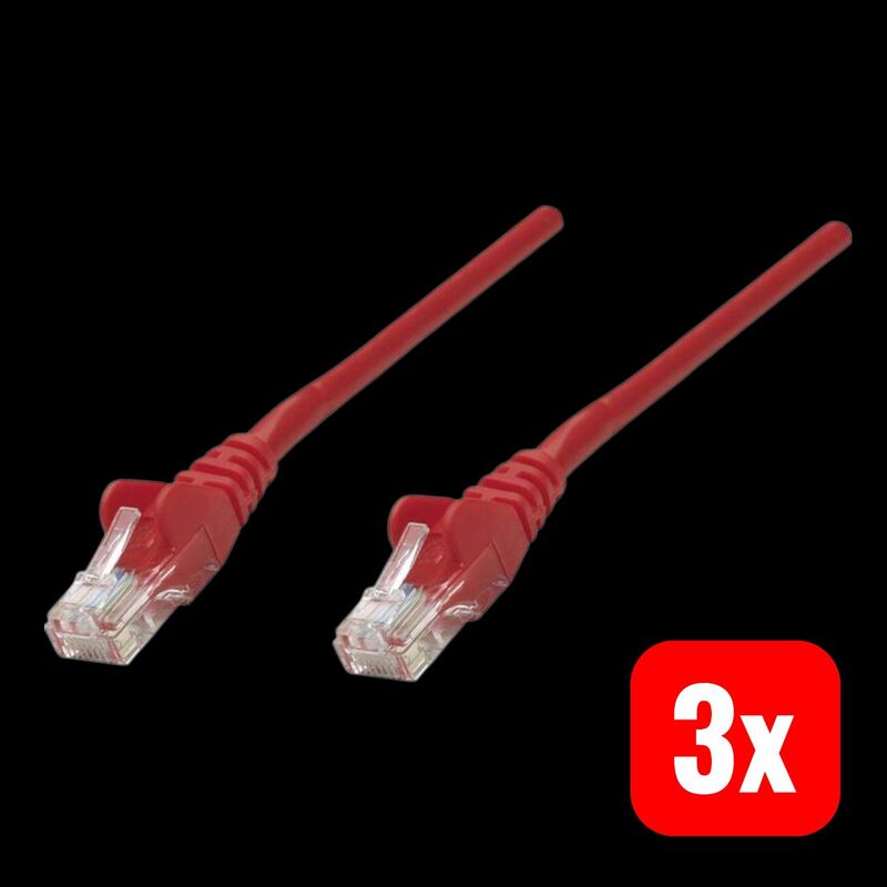 Intellinet RJ45 Patchkabel CAT 6 S/FTP 30m rot vergoldete Steckkontakte 1 St. - 0766623736060