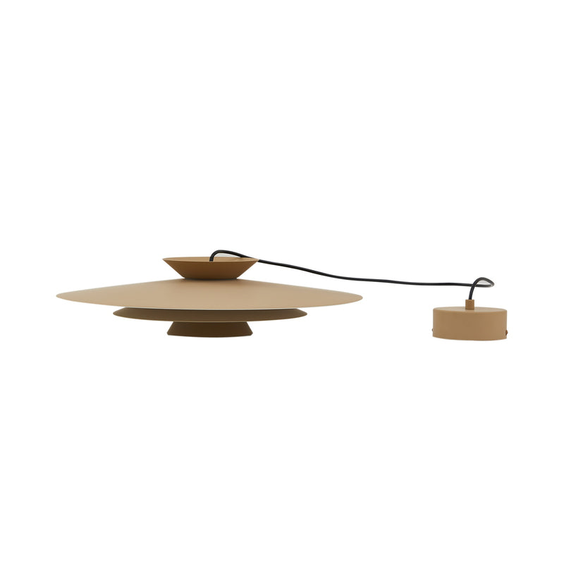 Lucande Pendelleuchte Hängeleuchte LED Livie Aluminium beige weiß matt 50 cm - 4251911794786