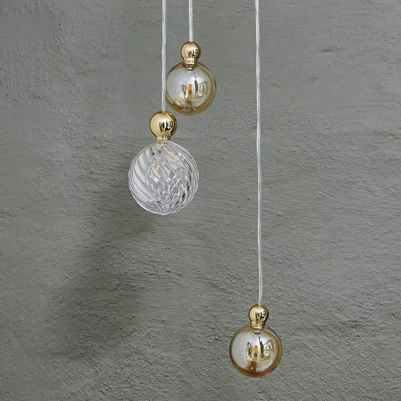 EBB & FLOW Uva L Hängelampe Ball gold gold-rauch Hängeleuchte Leuchte Lampe G4 - 5711863114562