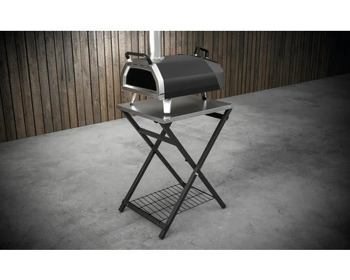 Tenneker Pizza Ofen Klapptisch Grilltisch Ablagetisch Edelstahl schwarz silber - 4306516021024