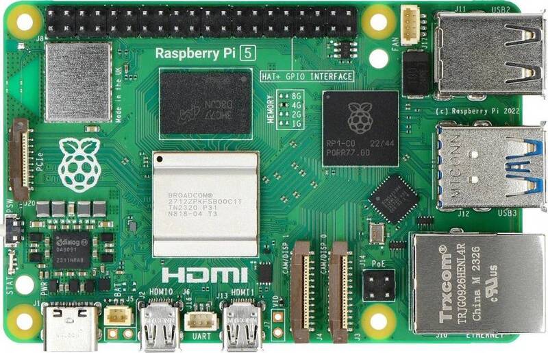 Raspberry Pi 5 B 16 GB RAM ARM Cortex-A76 Quad-Core Single-Board-Computer - 5056561803333