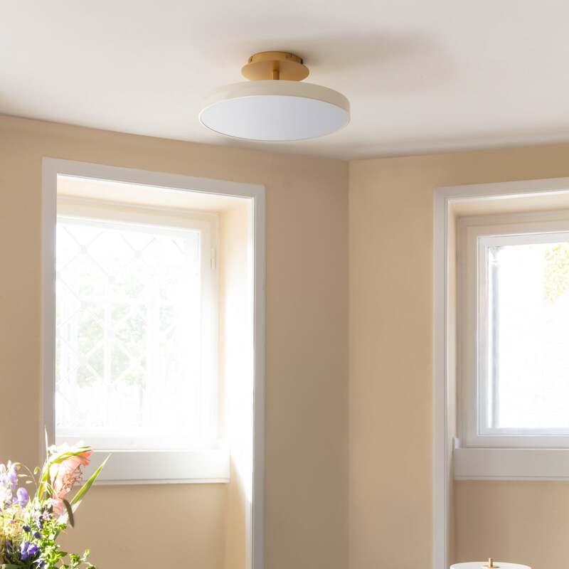 Umage Deckenleuchte Lampe LED Asteria Up Plus Ø 31 cm Creme Messing Stahl - 5710302026800