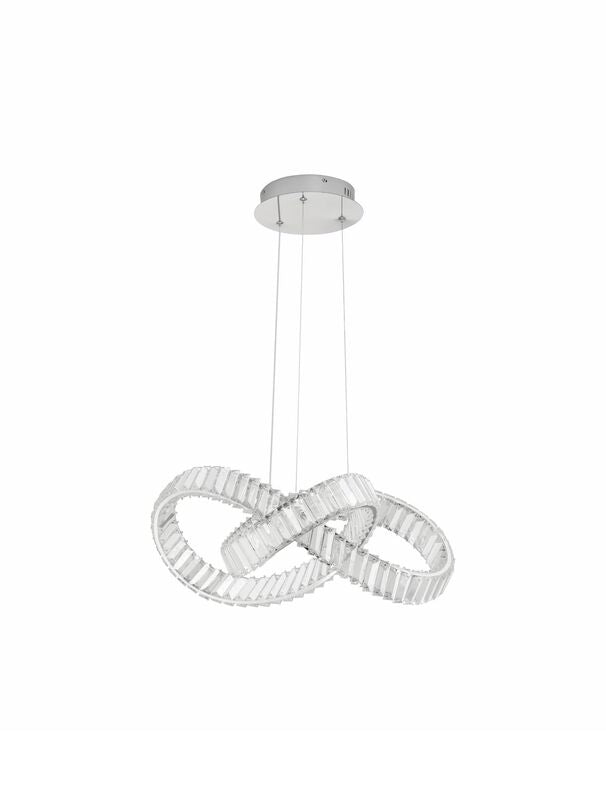 Nova Luce Pendelleuchte Hängeleuchte CONCETO LED Chrom dimmbar 60 cm SIEHE TEXT - 5212017440174