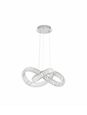 B-Ware Nova Luce Pendelleuchte Hängeleuchte CONCETO LED Chrom dimmbar 60 cm SIEHE TEXT