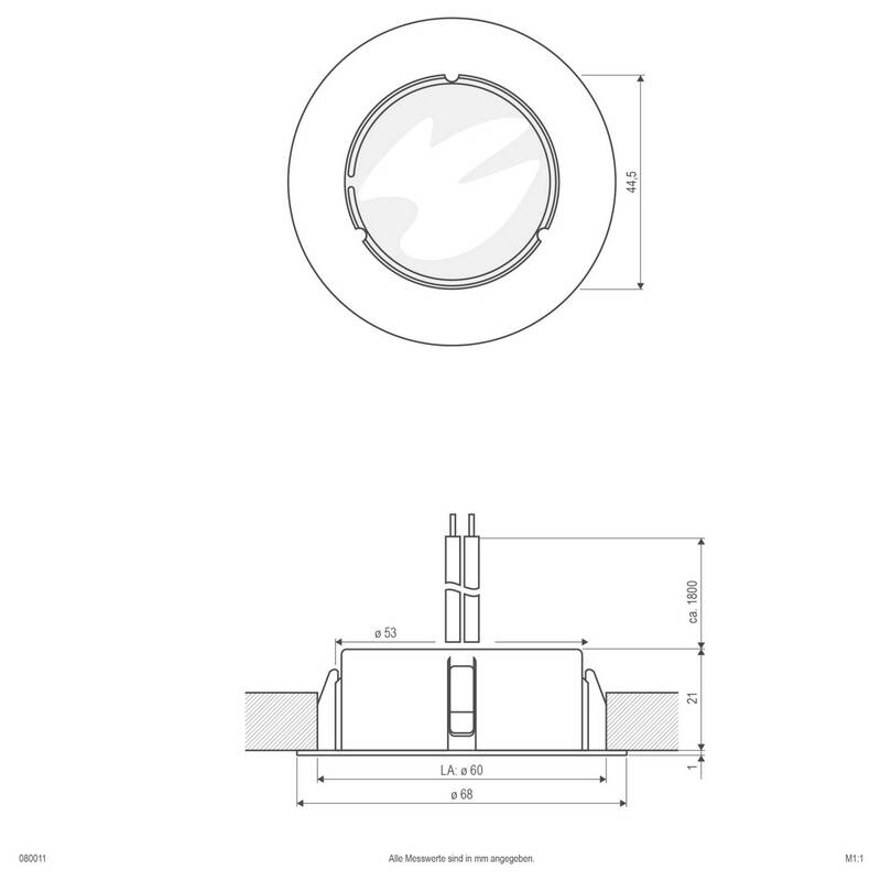 EVN Einbauleuchte Halogen G4 20W dimmbar Chrom Downlight Leuchte Ø70mm IP20 - 4037293800112