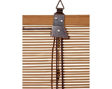 Bambus-Raffrollo 140cm x 160cm Dunkle Eiche Dekorativ Stabile Zugschnüre Natur - 4007873407437