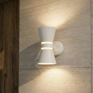 B-Ware Lucande Außenwandleuchte Meravi LED Gartenleuchte Lampe Wandleuchte weiß IP44