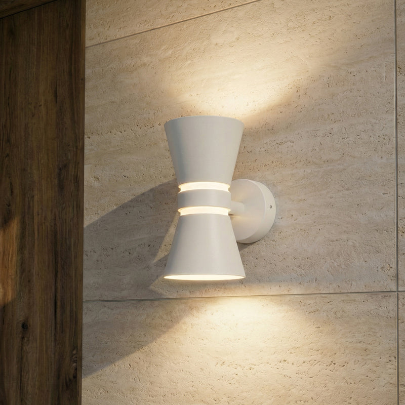 Lucande Außenwandleuchte Meravi LED Gartenleuchte Lampe Wandleuchte weiß IP44 - 4255830908828