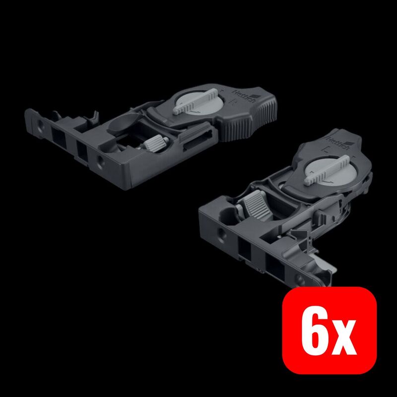 Hettich Actro 5D Schnäpper Kunststoff für Holzschubkasten anthrazit - 4023149335235