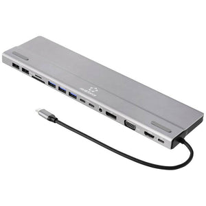 B-Ware Renkforce USB-C Dockingstation RF-DKS-902 mit Kartenleser 4K HDMI grau
