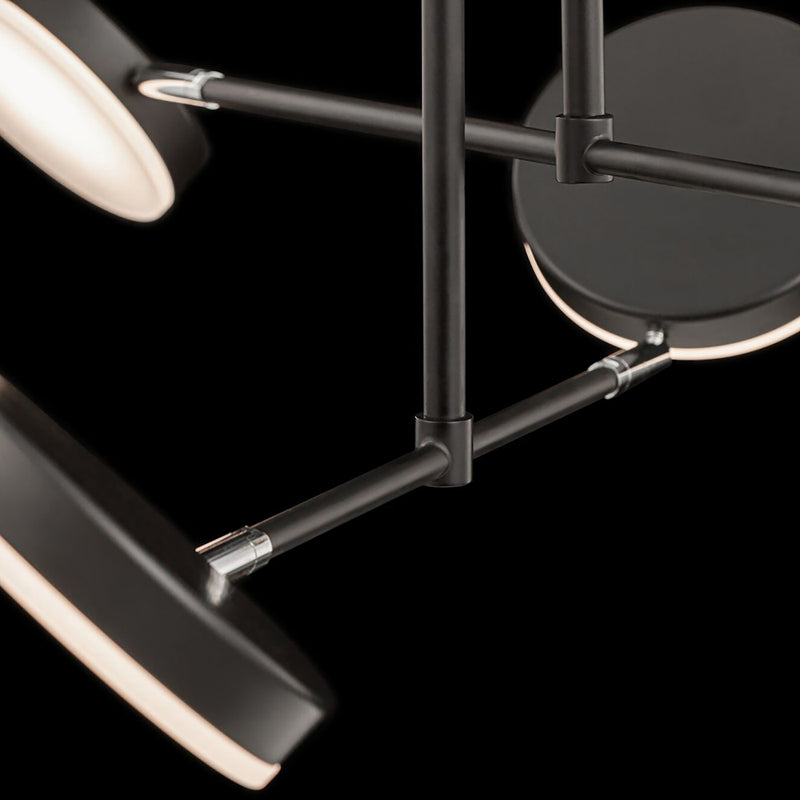 Maytoni Hängelampe Hängeleuchte Fad LED Pendelleuchte 6-fl schwarz weiß 89x55cm - 4251110053493