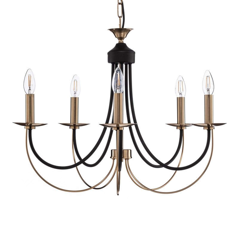 Kronleuchter Ferra messing antik 5flg Deckenlampe Deckenleuchte SIEHE TEXT/FOTO - 8698525633883