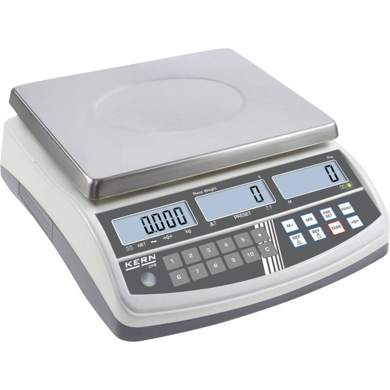 Kern Zählwaage Waage 15 kg Ablesbarkeit 0.2 g netzbetrieben Silber - 4045761124387