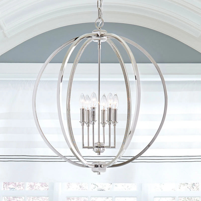 FEISS Corinne glanzvolle Hängeleuchte Hängelampe Deckenlampe mit Nickelfinish - 5024005280316