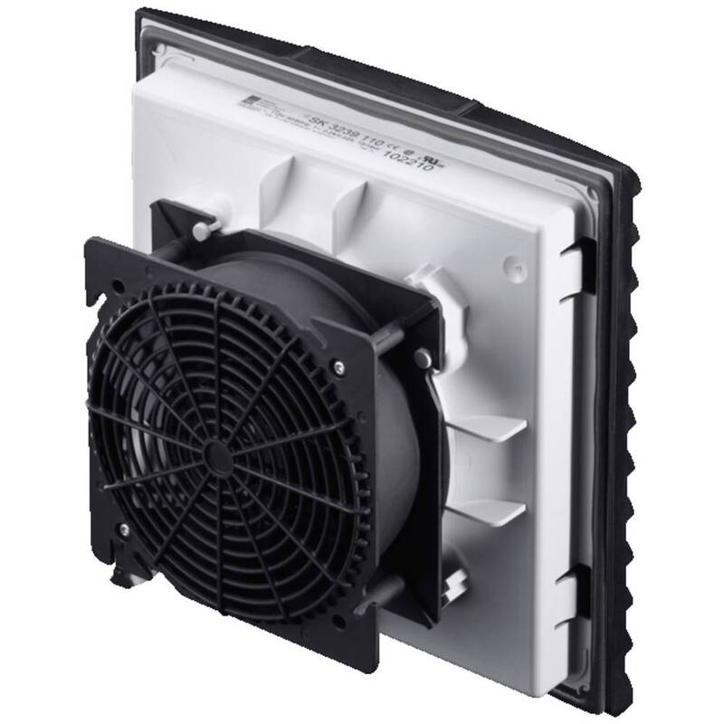 Rittal Filterlüfter 105 m³/h 230 V Grau 204x204x24 mm 1 St. - 4028177663473